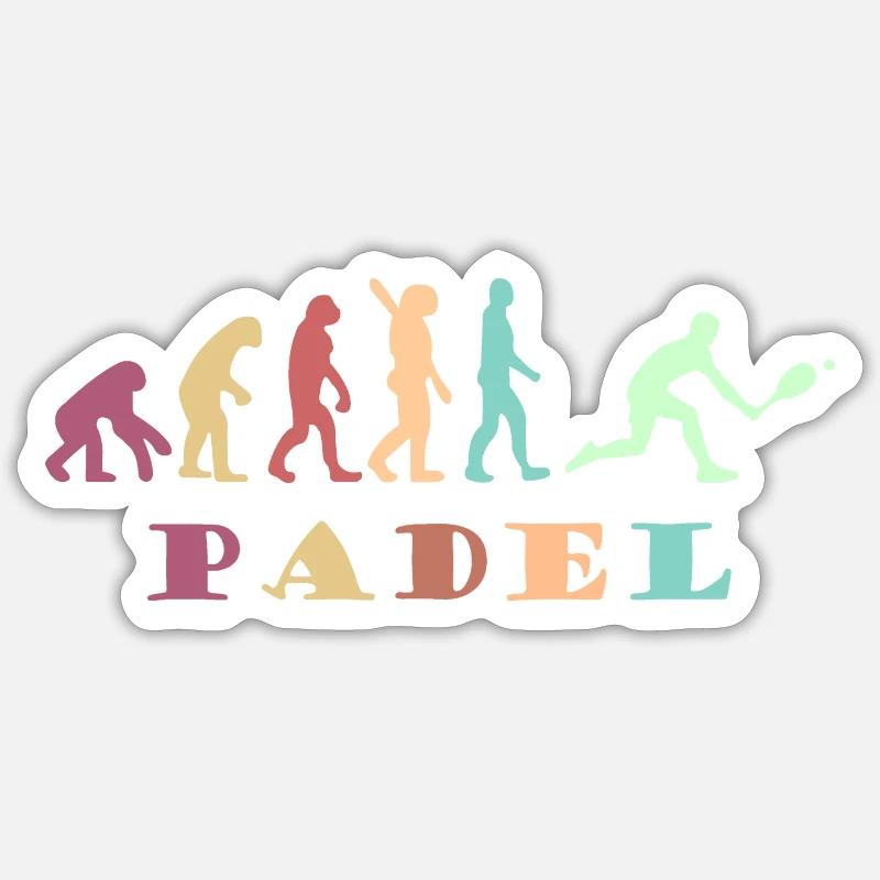 Padel Evolution, funny Padel Sticker taille S (10 x 10 cm)