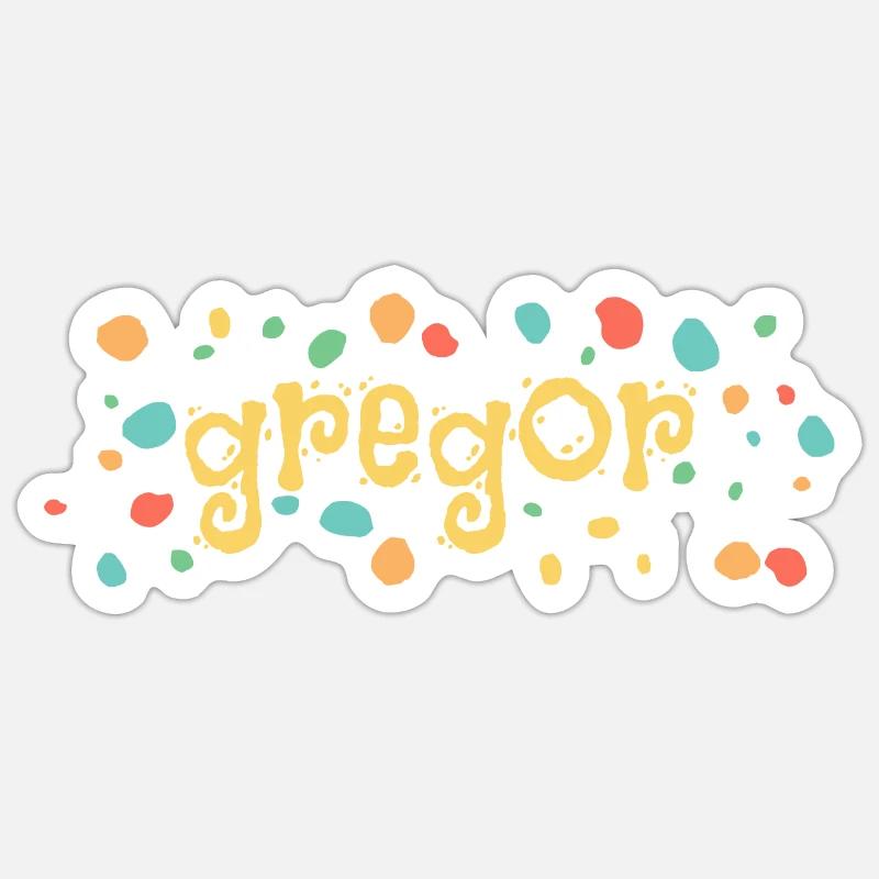 Blobs gregor - Sticker taille S (10 x 10 cm) - blanc mat