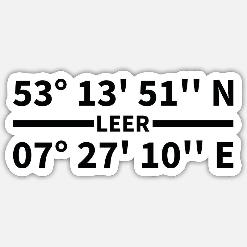 Coordonnées vides - Sticker taille S (10 x 10 cm) - blanc mat