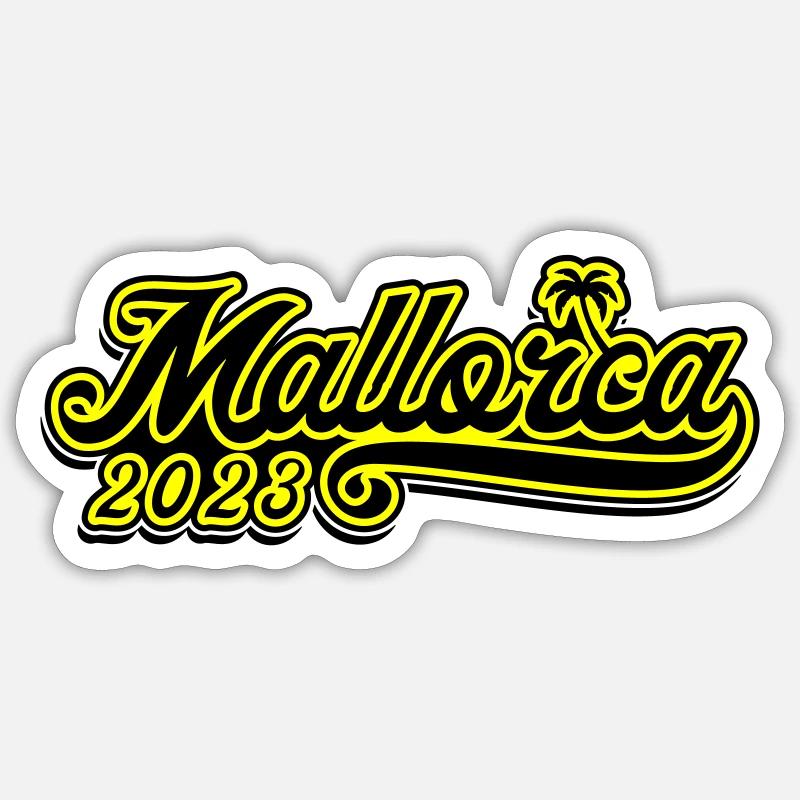 Majorque 2023 - Sticker taille S (10 x 10 cm) - blanc mat