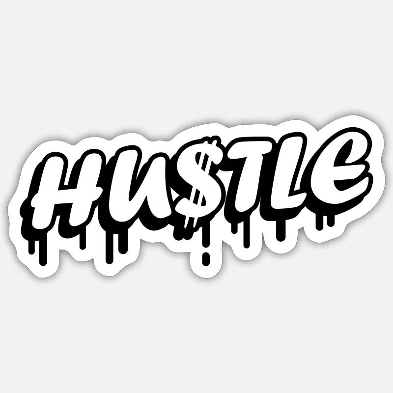 Quota de bousculade - Sticker taille S (10 x 10 cm) - blanc mat
