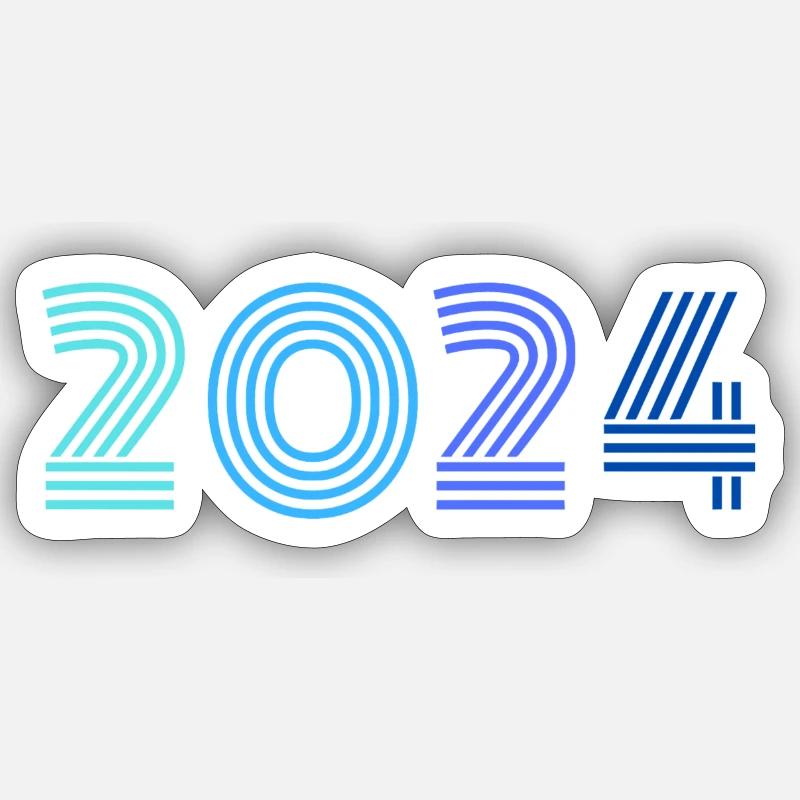 Year 2024 - Sticker size S (10 x 10 cm) - white matte