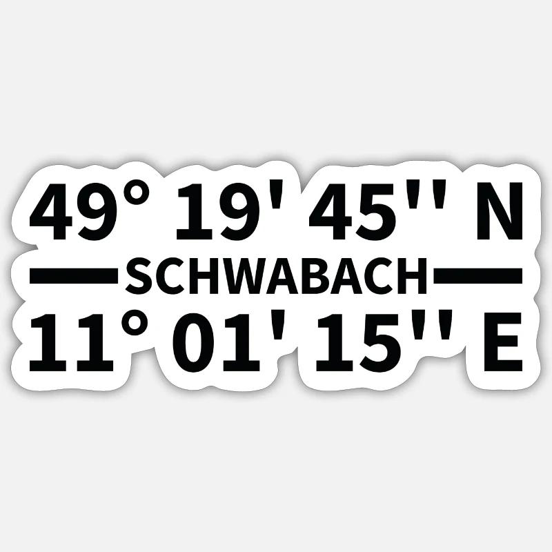 Schwabach coordinates Sticker size S (10 x 10 cm)