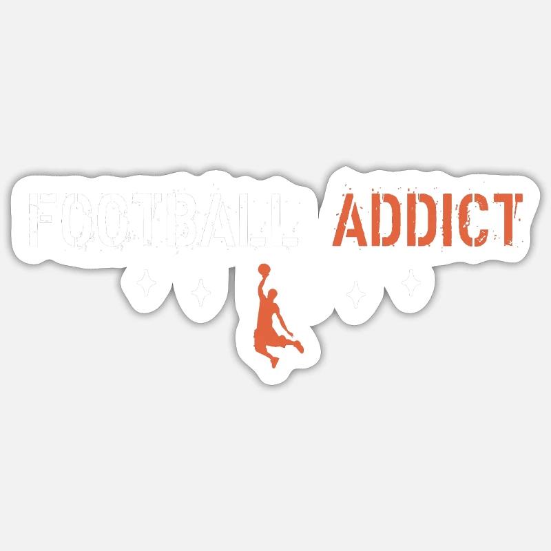 Basket Addict - Sticker Größe S (10 x 10 cm) - Mattweiß
