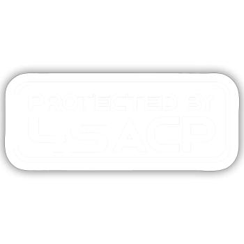 GESCHÜTZT DURCH 45 ACP - Heimatverteidigung - Sticker Größe S (10 x 10 cm) - Mattweiß - Vorne