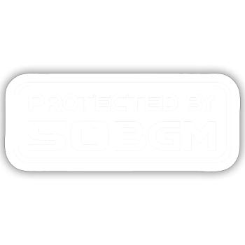 GESCHÜTZT DURCH 50 BGM - Heimverteidigung - Sticker Größe S (10 x 10 cm) - Mattweiß - Vorne