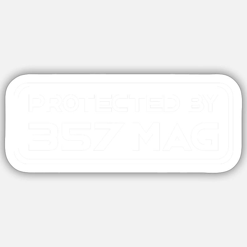 PROTECTED BY 357 Mag - Home defense Sticker size S (10 x 10 cm)