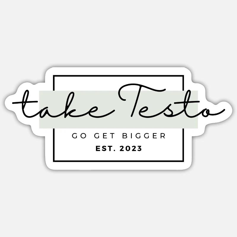 take Testo - Sticker Größe S (10 x 10 cm) - Mattweiß
