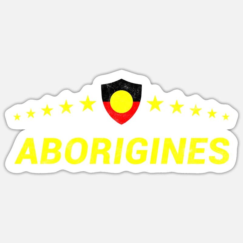 Aboriginal - Sticker size S (10 x 10 cm) - white matte