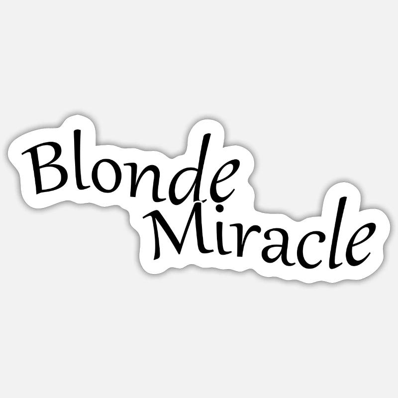 Blonde miracle - Sticker size S (10 x 10 cm) - white matte