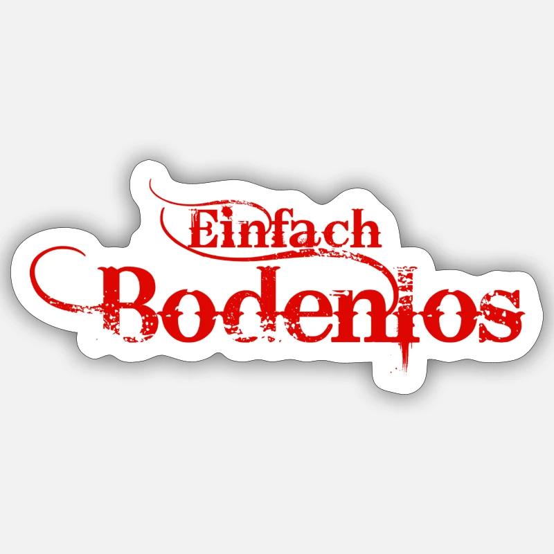 Bodenlos - Sticker Größe S (10 x 10 cm) - Mattweiß