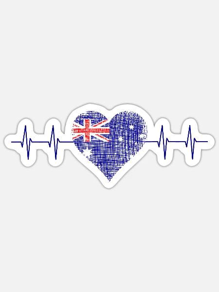 Australien Australia - Sticker Größe S (10 x 10 cm) - Mattweiß