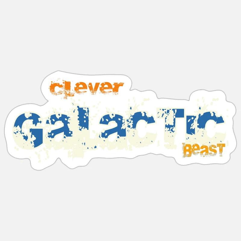 Clever Galactic Beast - Sticker size S (10 x 10 cm) - white matte