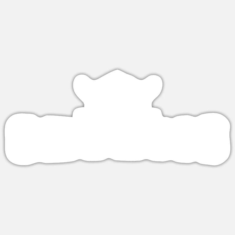 Gallische Helmhörner - Sticker Größe S (10 x 10 cm) - Mattweiß