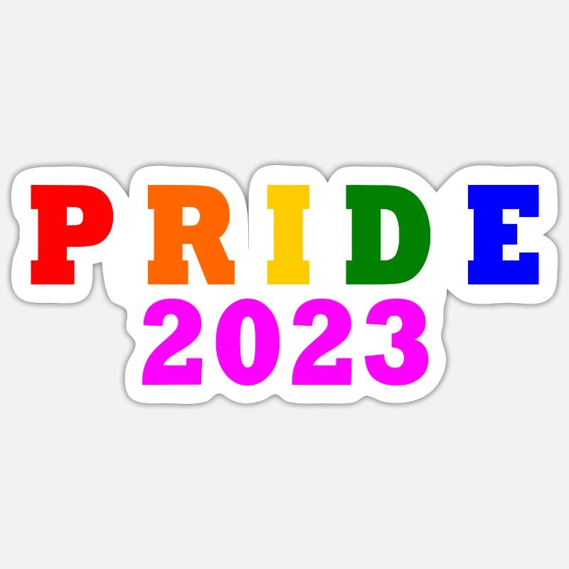 Pride 2023 - Sticker Größe S (10 x 10 cm) - Mattweiß