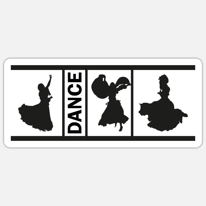 Dancing Dance Music - Sticker Größe S (10 x 10 cm) - Mattweiß