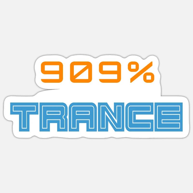 909 Trance Sticker Größe S (10 x 10 cm)