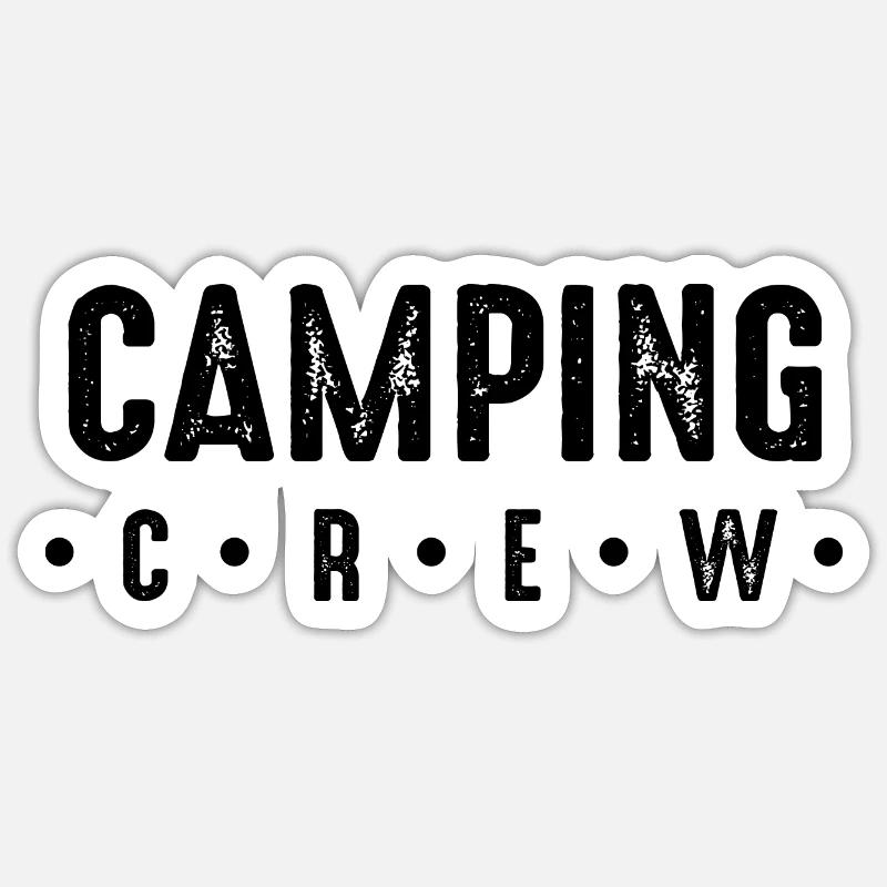 Camping Crew - Sticker size S (10 x 10 cm) - white matte