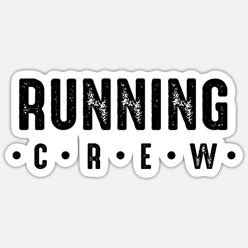 Equipaggio di corsa - Sticker formato S (10 x 10 cm) - bianco opaco