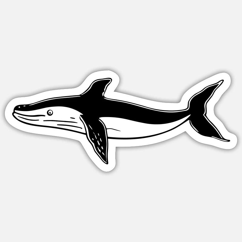 Whale - Sticker size S (10 x 10 cm) - white matte