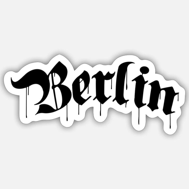 Conception de lettrage de Berlin Sticker taille S (10 x 10 cm)