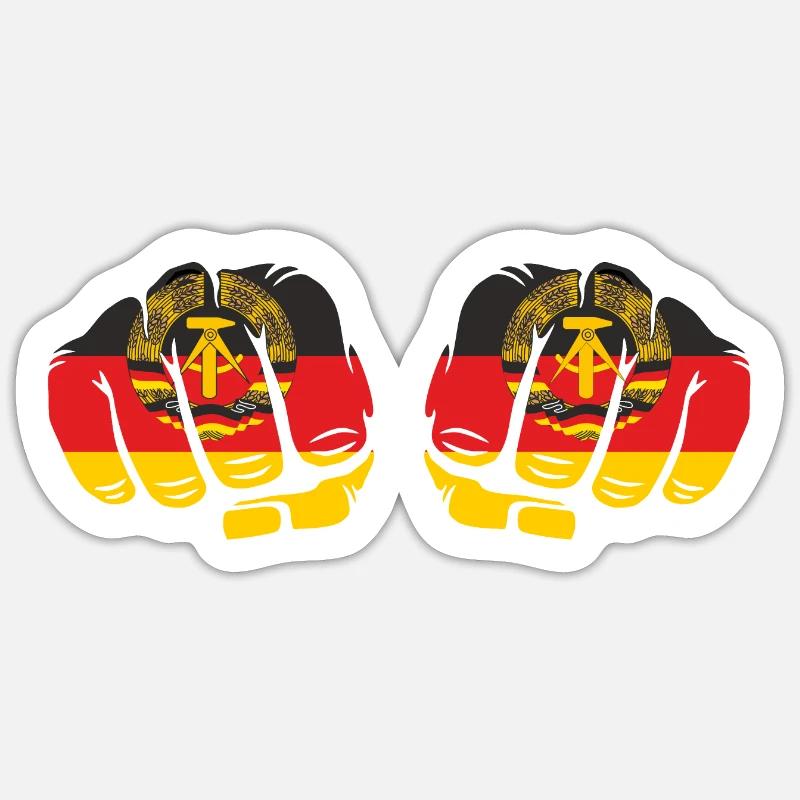 DDR Faust Ostalgie Sticker Größe S (10 x 10 cm)