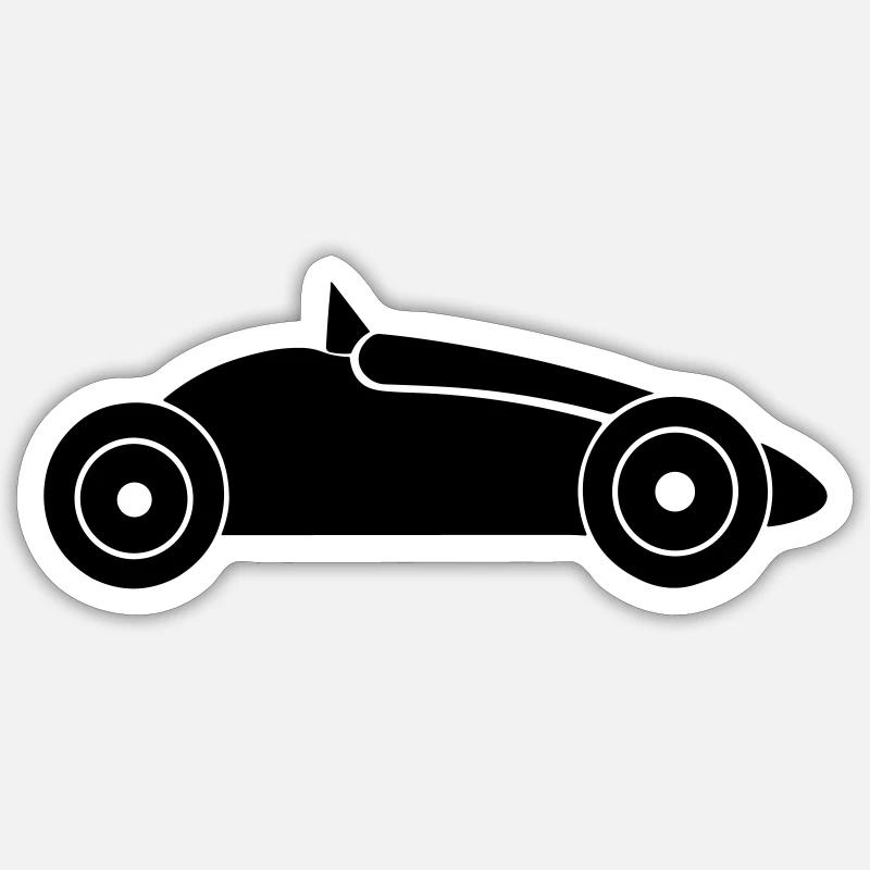 Altes Auto - Sticker Größe S (10 x 10 cm) - Mattweiß