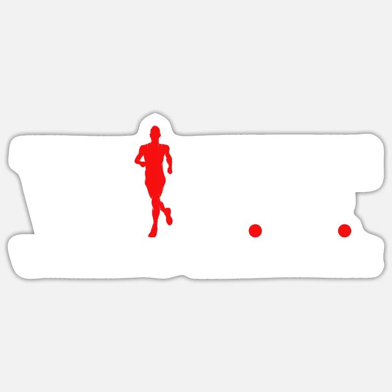 Coureur de marathon chaussures de course de course fin de course - Sticker taille S (10 x 10 cm) - blanc mat
