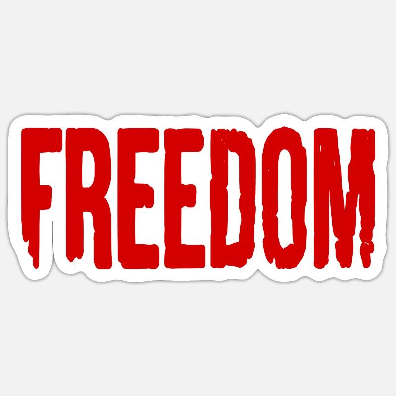Freedom - Sticker taille S (10 x 10 cm) - blanc mat