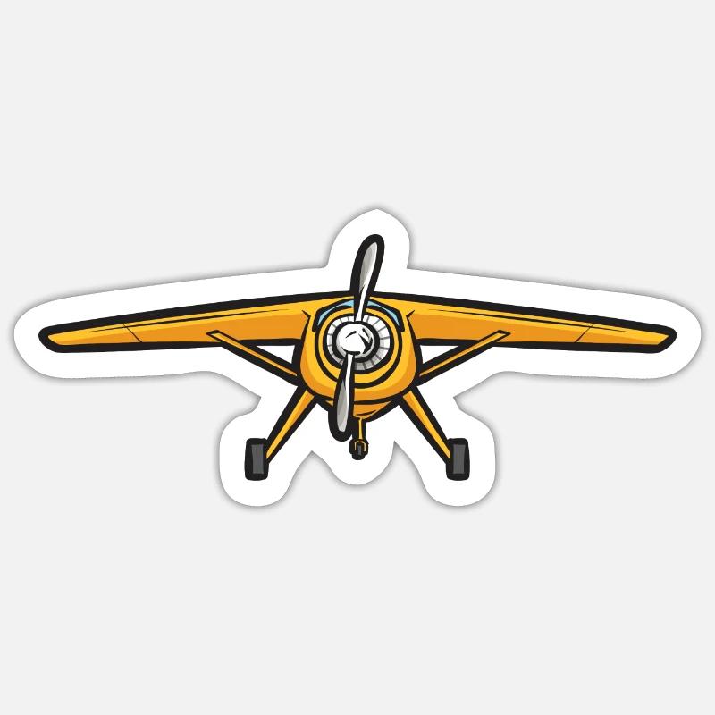 Remote Controlled Airplane Model Airplane - Sticker size S (10 x 10 cm) - white matte