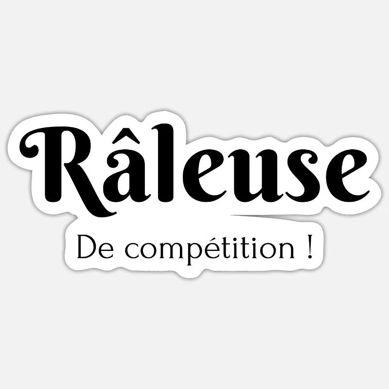 Râleuse de compétition - Sticker taille S (10 x 10 cm) - blanc mat