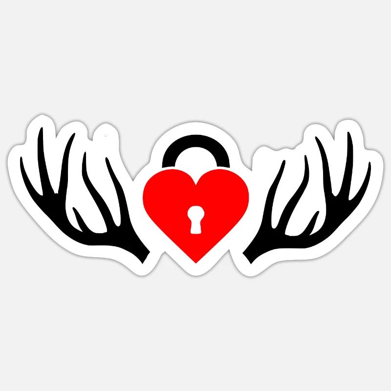 Cuckold - Sticker taille S (10 x 10 cm) - blanc mat