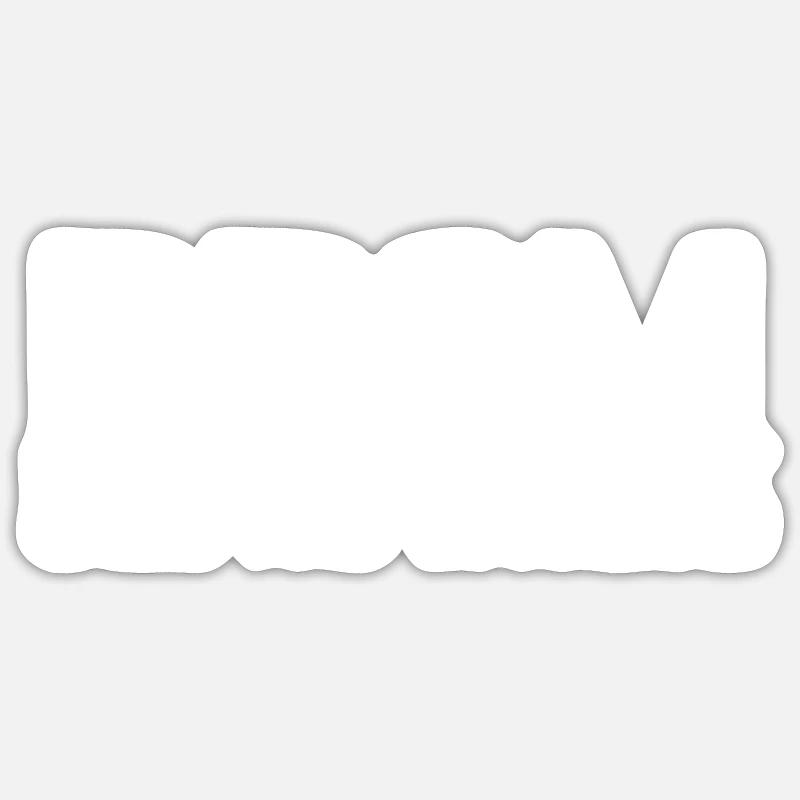 Lustiges Fun-Shirt für Dich oder zum Verschenken - Sticker Größe S (10 x 10 cm) - Mattweiß