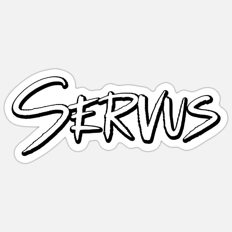 Servus - Sticker Größe S (10 x 10 cm) - Mattweiß