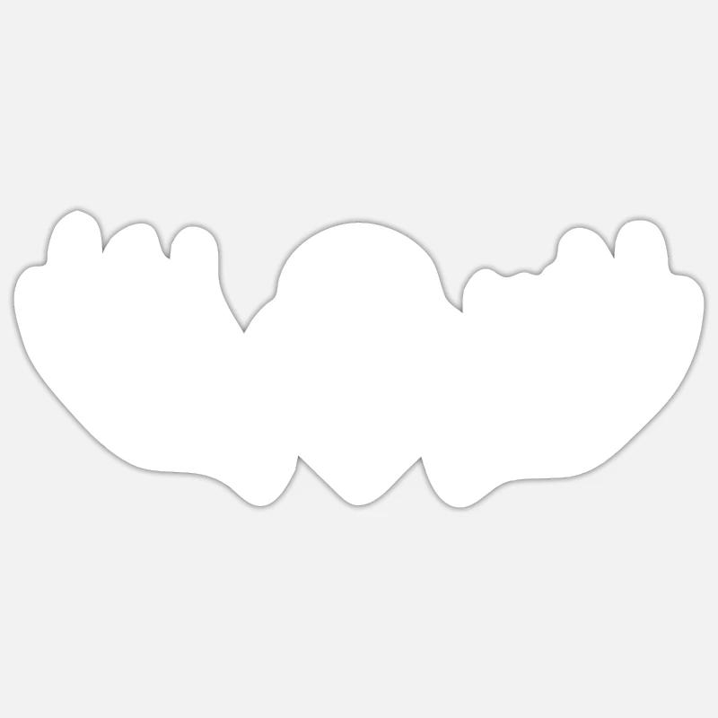 Cuckold - Sticker Größe S (10 x 10 cm) - Mattweiß