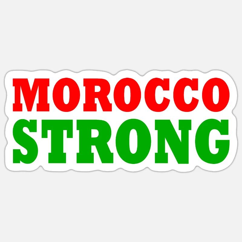 Morocco strong - Sticker taille S (10 x 10 cm) - blanc mat