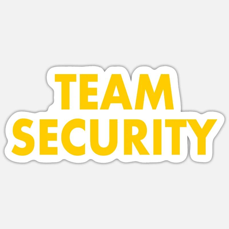Team security - Sticker size S (10 x 10 cm) - white matte