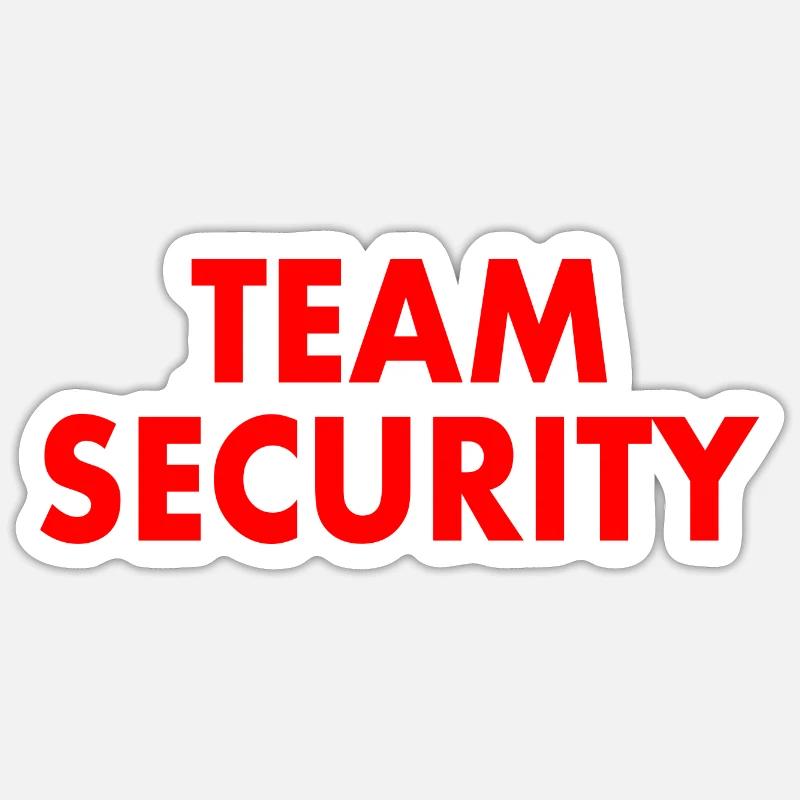 Team security - Sticker size S (10 x 10 cm) - white matte