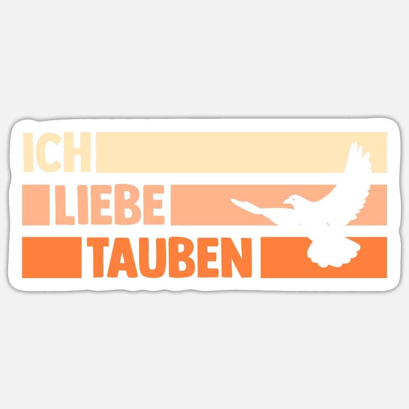 Taubenzüchter Brieftaube Tauben - Sticker Größe S (10 x 10 cm) - Mattweiß