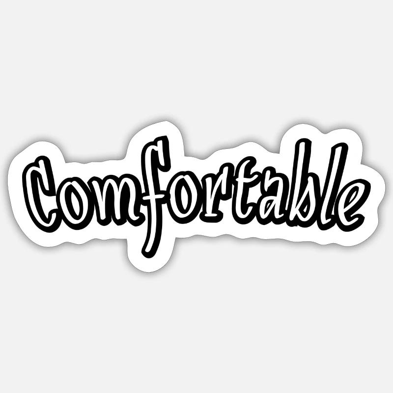 Comfortable Sticker size S (10 x 10 cm)