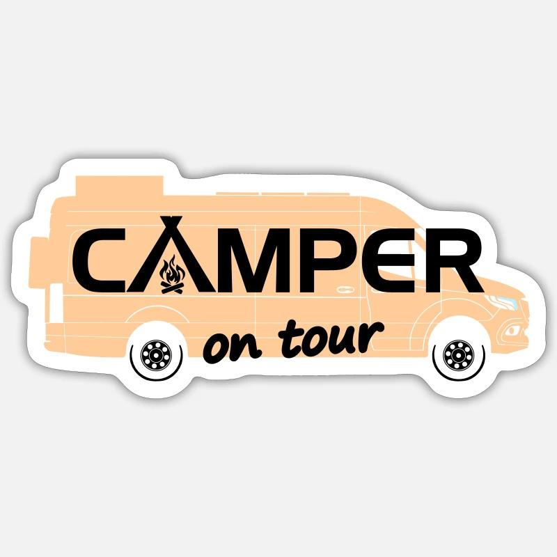 Sprinter Camper en tournée Sticker taille S (10 x 10 cm)