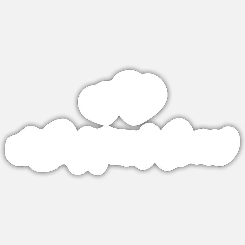 Support Crew Herz Liebe - Sticker Größe S (10 x 10 cm) - Mattweiß