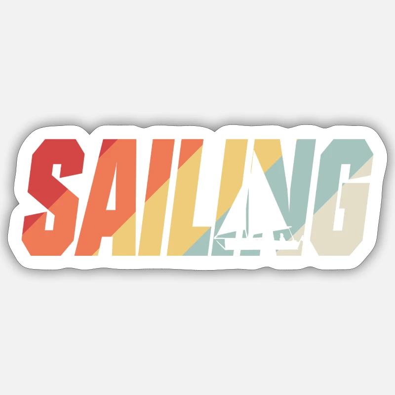 Sailing - Sticker Größe S (10 x 10 cm) - Mattweiß
