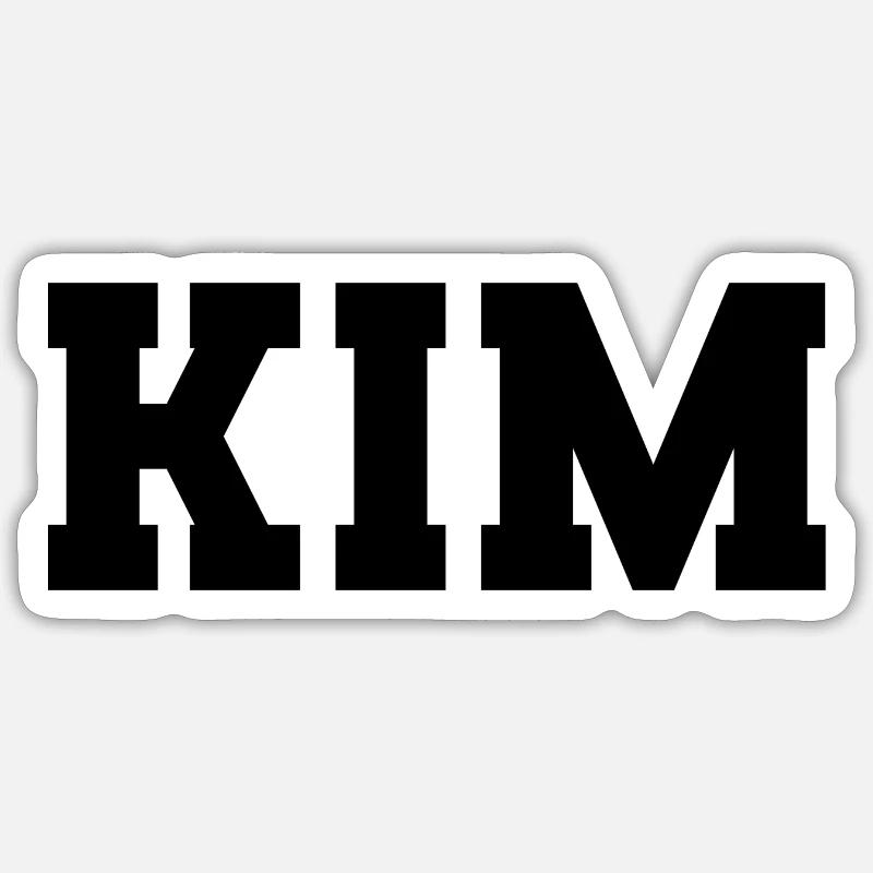 Name - Kim - Sticker Größe S (10 x 10 cm) - Mattweiß