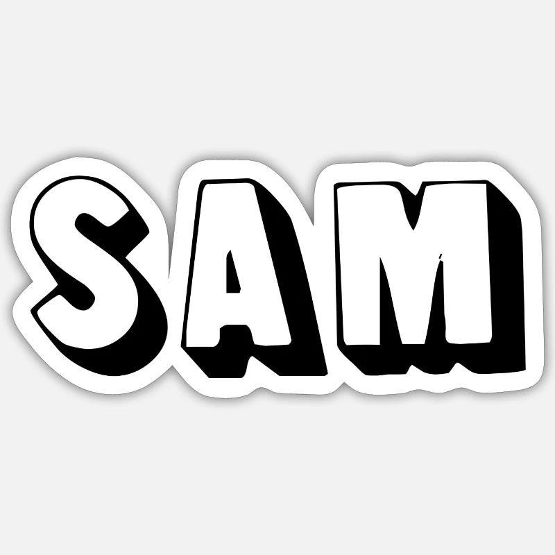 Name - Säm - Sticker size S (10 x 10 cm) - white matte