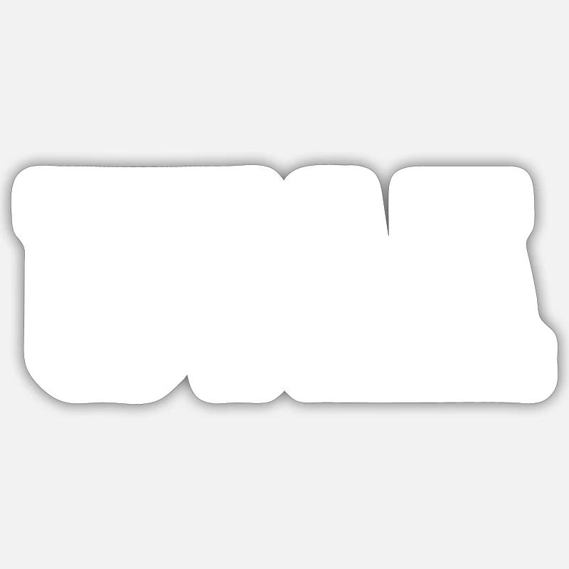 Nom - Una - Sticker taille S (10 x 10 cm) - blanc mat