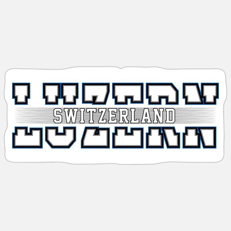 Lucerne - Sticker size S (10 x 10 cm) - white matte