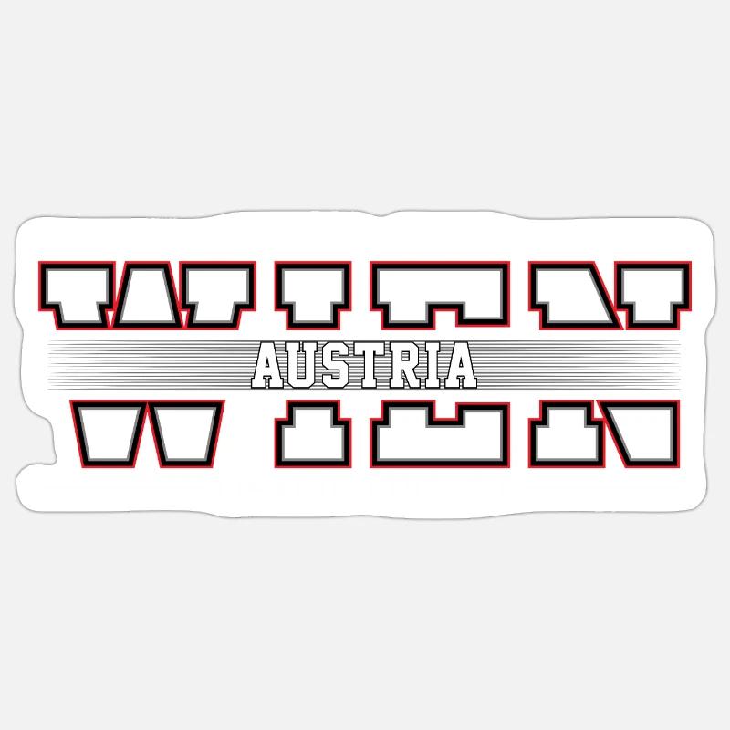 Vienne - Sticker taille S (10 x 10 cm) - blanc mat