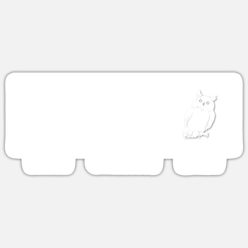 Eulen - Sticker Größe S (10 x 10 cm) - Mattweiß