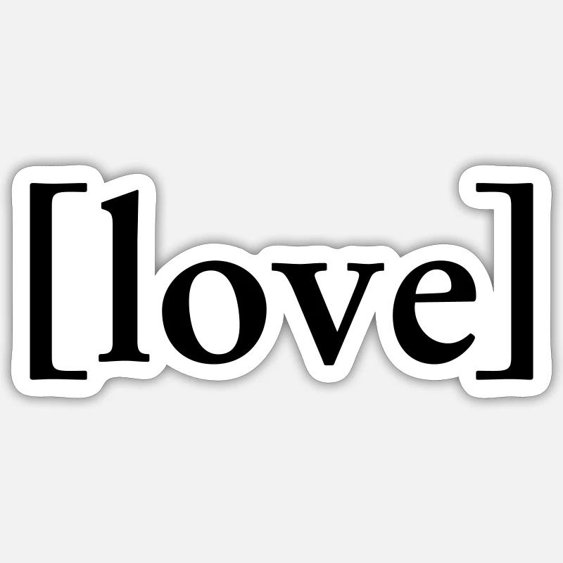 LOVE - Sticker Größe S (10 x 10 cm) - Mattweiß